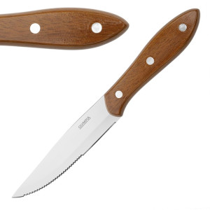 Olympia Jumbo Steak Knives Wood Effect Handle (12 Pack)