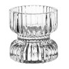 Olympia Ridged Glass Tealight/Candle Holders 52x52mm (6 Pack)