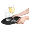 Olympia Kristallon Polypropylene Round Non-Slip Trays (6 Pack)