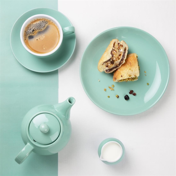 Olympia Café Teapot Aqua 450ml (2 Pack)