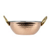 Olympia Copper Kadai Dish Stainless Steel Brass Handles 400ml