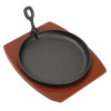 Olympia Round Cast Iron Sizzle Platter 220mm