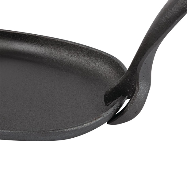 Olympia Cast-Iron Oval Sizzler Platter 240x140mm Olympia Cast-Iron Oval Sizzler Platter 240x140mm