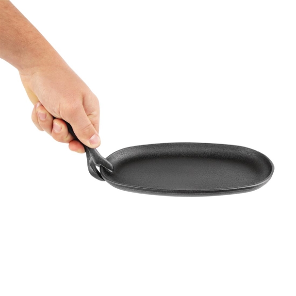 Olympia Cast-Iron Oval Sizzler Platter 240x140mm Olympia Cast-Iron Oval Sizzler Platter 240x140mm