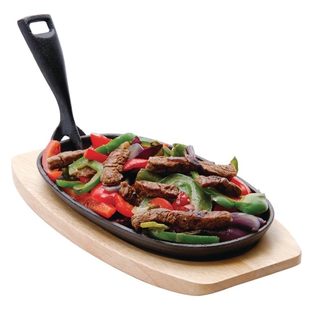 Olympia Cast-Iron Oval Sizzler Platter 240x140mm Olympia Cast-Iron Oval Sizzler Platter 240x140mm