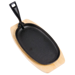 Olympia Cast-Iron Oval Sizzler Platter 240x140mm