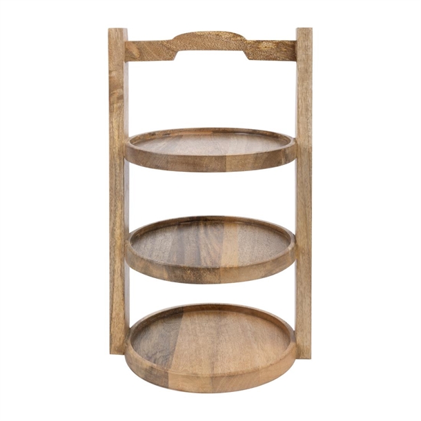 Olympia 3-Tier Stand Mango Wood for 200mm Plates Olympia 3-Tier Stand Mango Wood for 200mm Plates