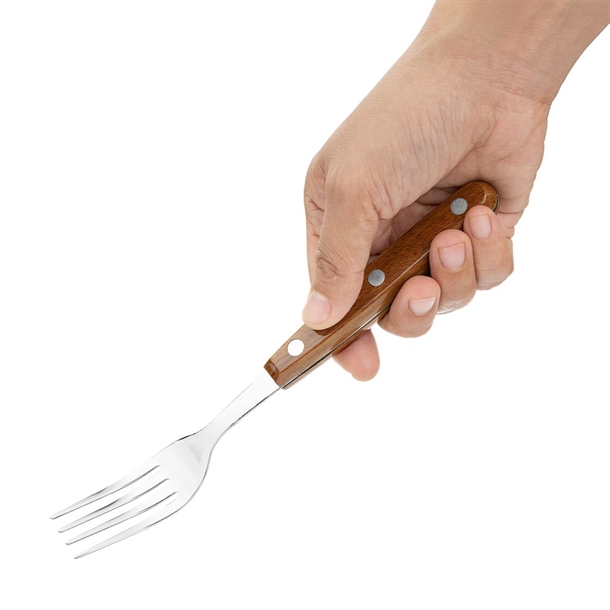 Olympia Steak Forks Wood Effect Handle (12 Pack) Olympia Steak Forks Wood Effect Handle (12 Pack)