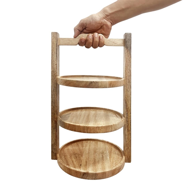 Olympia 3-Tier Stand Mango Wood for 200mm Plates Olympia 3-Tier Stand Mango Wood for 200mm Plates