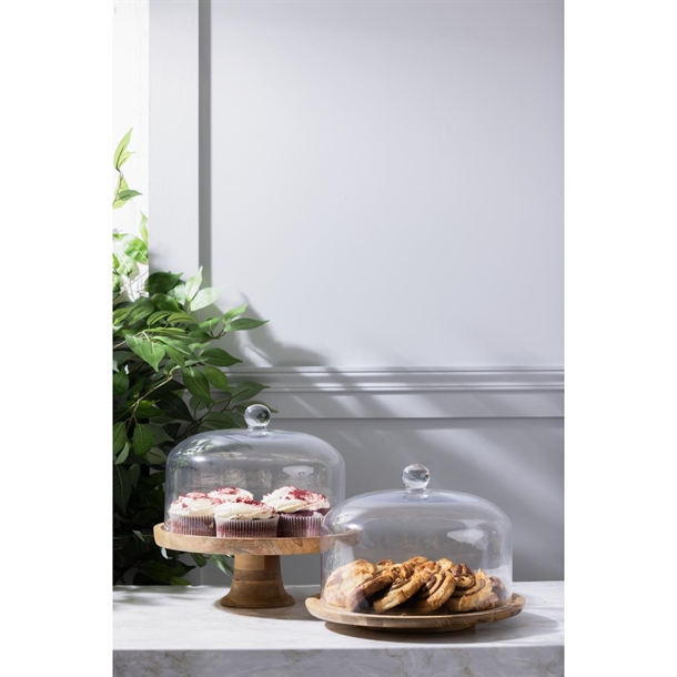 Olympia Revolving Cake Stand Mango Wood 330mm