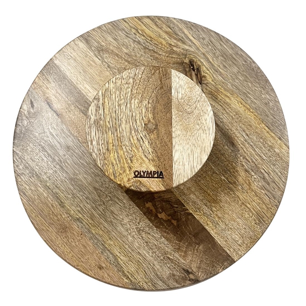 Olympia Cake Stand Mango Wood 330x120mm Olympia Cake Stand Mango Wood 330x120mm