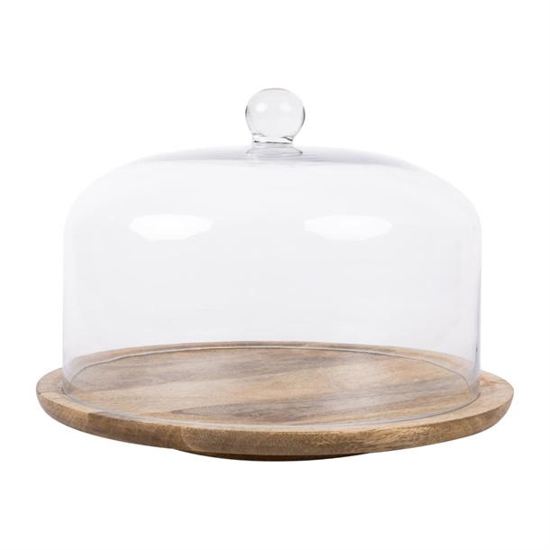 Olympia Revolving Cake Stand Mango Wood 330mm