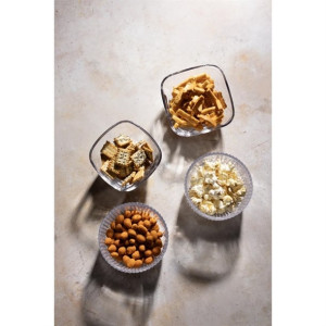 Olympia Square Glass Low Snack Bowls (6 Pack)