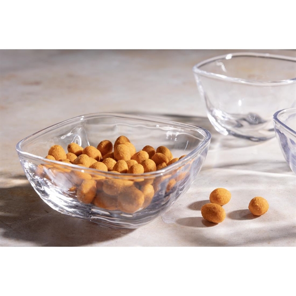 Olympia Square Glass Low Snack Bowls (6 Pack)
