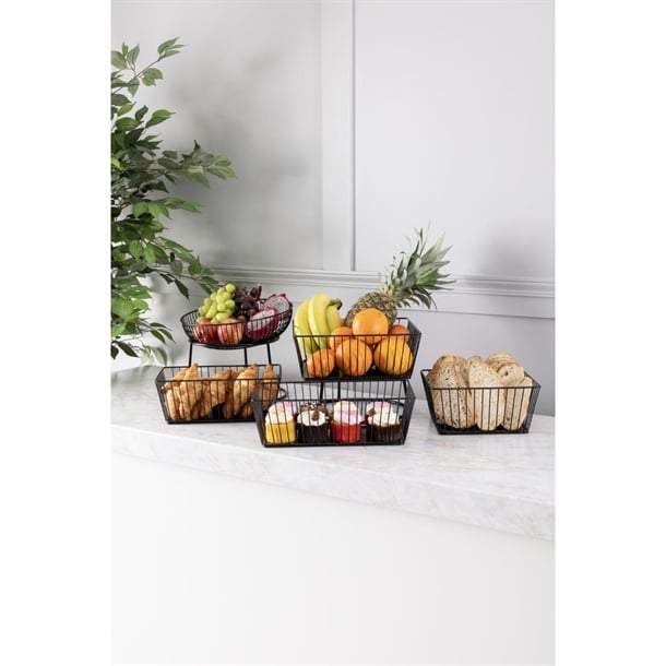 Olympia Non-Slip Riser Round Multi Black Wire 230x260x150mm Olympia Non-Slip Riser Round Multi Black Wire 230x260x150mm