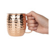 Olympia Barware Hammered Stainless Steel Copper Coated Mugs 440ml Olympia Barware Hammered Stainless Steel Copper Coated Mugs 440ml