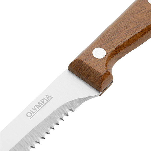 Olympia Steak Knives Wood Effect Handle (12 Pack) Olympia Steak Knives Wood Effect Handle (12 Pack)