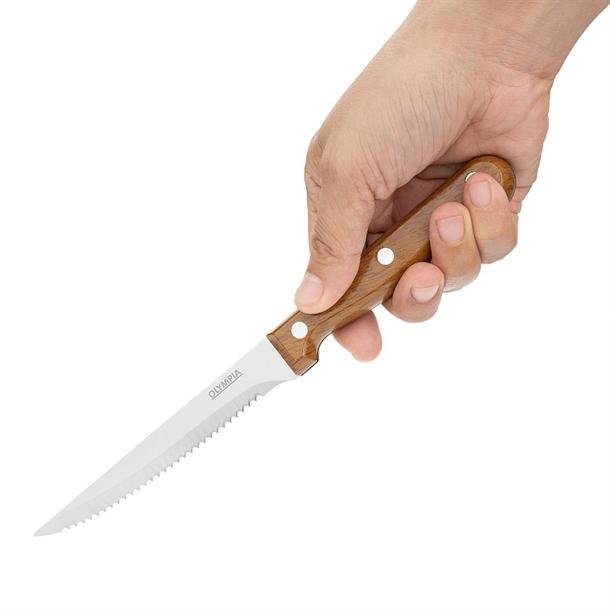 Olympia Steak Knives Wood Effect Handle (12 Pack) Olympia Steak Knives Wood Effect Handle (12 Pack)