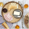 Olympia Round Tray Acacia Wood with Metal Handles 440x405x100mm Olympia Round Tray Acacia Wood with Metal Handles 440x405x100mm