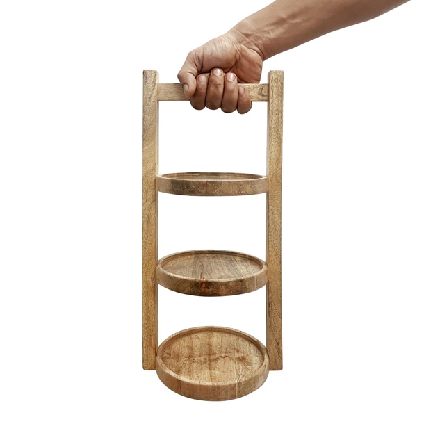 Olympia 3-Tier Stand Mango Wood for 150mm Plates Olympia 3-Tier Stand Mango Wood for 150mm Plates