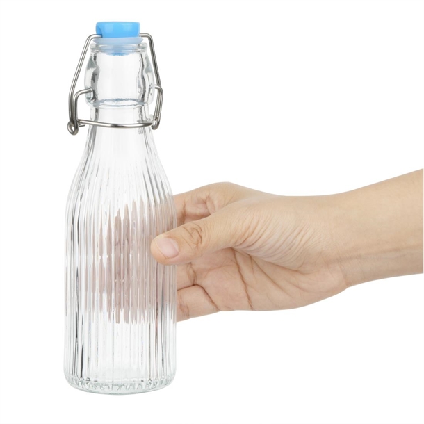 Olympia Ridged Swing Top Water Bottles 200ml (6 Pack) Olympia Ridged Swing Top Water Bottles 200ml (6 Pack)
