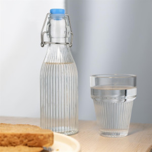 Olympia Ridged Swing Top Water Bottles 200ml (6 Pack)