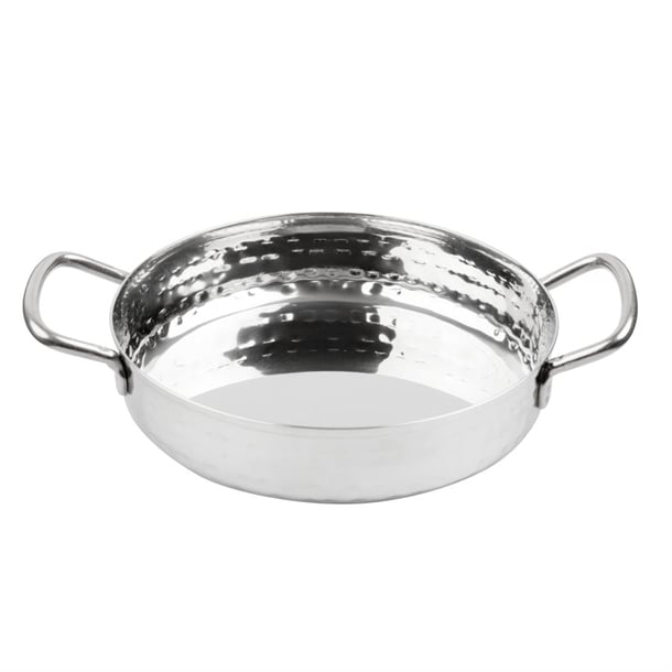 Olympia Table Presentation Handled Dish Stainless Steel Hammered 150mm
