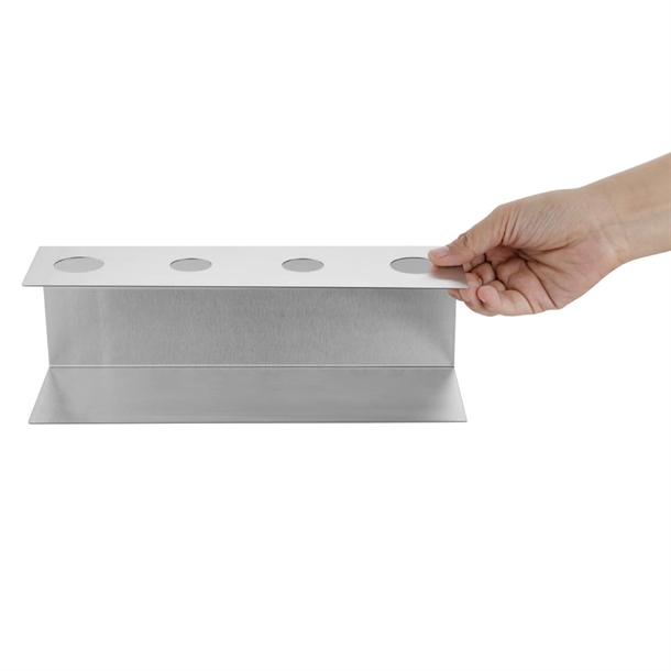 Olympia Ice Cream Holder 4 Cone Stainless Steel 270x97x90mm Olympia Ice Cream Holder 4 Cone Stainless Steel 270x97x90mm