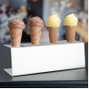 Olympia Ice Cream Holder 4 Cone Stainless Steel 270x97x90mm Olympia Ice Cream Holder 4 Cone Stainless Steel 270x97x90mm