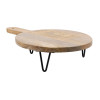 Olympia Round Handled Display Stand Mango Wood with Metal Legs 350x250x80mm Olympia Round Handled Display Stand Mango Wood with Metal Legs 350x250x80mm
