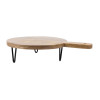 Olympia Round Handled Display Stand Mango Wood with Metal Legs 350x250x80mm Olympia Round Handled Display Stand Mango Wood with Metal Legs 350x250x80mm