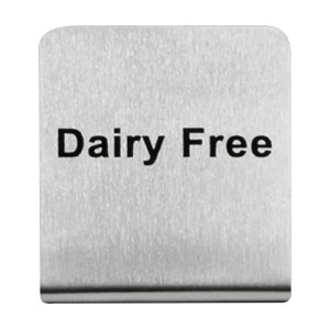 Trenton Dairy Free Buffet Sign Stainless Steel Trenton Dairy Free Buffet Sign Stainless Steel