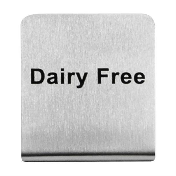Trenton Dairy Free Buffet Sign Stainless Steel Trenton Dairy Free Buffet Sign Stainless Steel