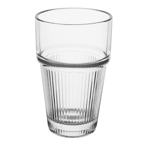 Olympia Ridged Stacking Tumblers 300ml (6 pack) Olympia Ridged Stacking Tumblers 300ml (6 pack)