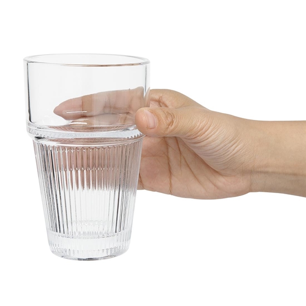Olympia Ridged Stacking Tumblers 300ml (6 pack) Olympia Ridged Stacking Tumblers 300ml (6 pack)
