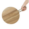 Olympia Round Paddle Board Acacia Wood Metal Handle 458x305mm Olympia Round Paddle Board Acacia Wood Metal Handle 458x305mm