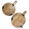 Olympia Round Handled Display Stand Mango Wood with Metal Legs 400x300x80mm