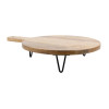Olympia Round Handled Display Stand Mango Wood with Metal Legs 400x300x80mm