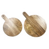 Olympia Round Handled Display Stand Mango Wood with Metal Legs 400x300x80mm