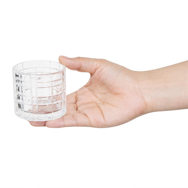 Olympia Geo Glass Tealight Holders 64x57mm (6 Pack) Olympia Geo Glass Tealight Holders 64x57mm (6 Pack)