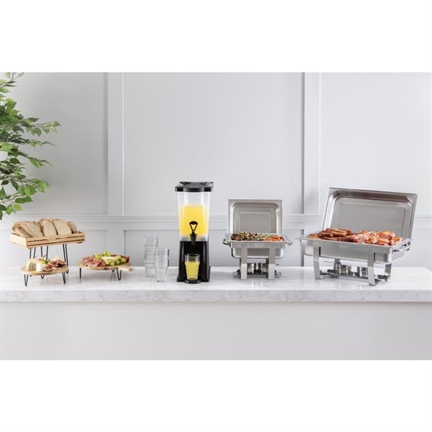 Olympia Round Display Stand Mango Wood with Metal Legs 300x80mm Olympia Round Display Stand Mango Wood with Metal Legs 300x80mm