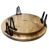 Olympia Round Display Stand Mango Wood with Metal Legs 300x80mm Olympia Round Display Stand Mango Wood with Metal Legs 300x80mm
