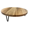 Olympia Round Display Stand Mango Wood with Metal Legs 300x80mm Olympia Round Display Stand Mango Wood with Metal Legs 300x80mm