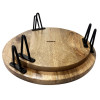 Olympia Round Display Stand Mango Wood with Metal Legs 250x80mm Olympia Round Display Stand Mango Wood with Metal Legs 250x80mm