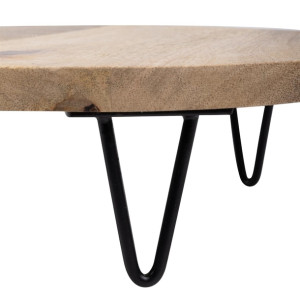 Olympia Round Display Stand Mango Wood with Metal Legs 250x80mm Olympia Round Display Stand Mango Wood with Metal Legs 250x80mm