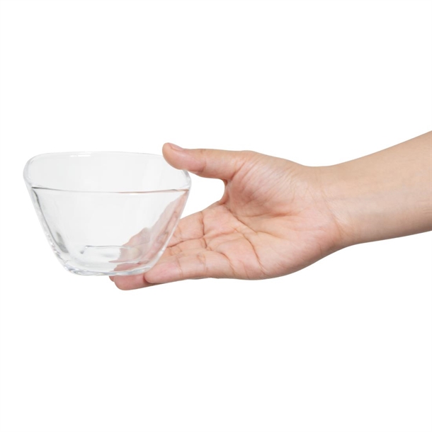 Olympia Square Glass Tall Snack Bowls (6 Pack)