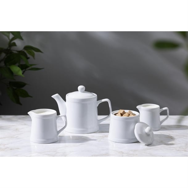 Olympia Whiteware Pier Sugar Bowls with Lids 250ml (6 Pack) Olympia Whiteware Pier Sugar Bowls with Lids 250ml (6 Pack)