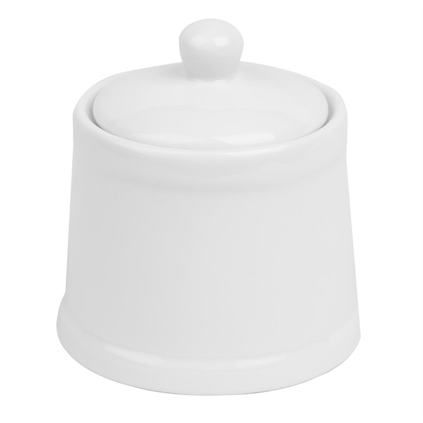 Olympia Whiteware Pier Sugar Bowls with Lids 250ml (6 Pack) Olympia Whiteware Pier Sugar Bowls with Lids 250ml (6 Pack)
