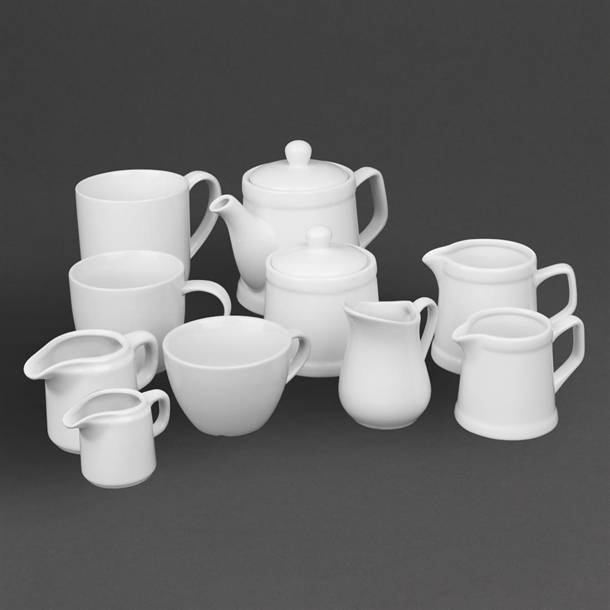 Olympia Whiteware Pier Sugar Bowls with Lids 250ml (6 Pack) Olympia Whiteware Pier Sugar Bowls with Lids 250ml (6 Pack)