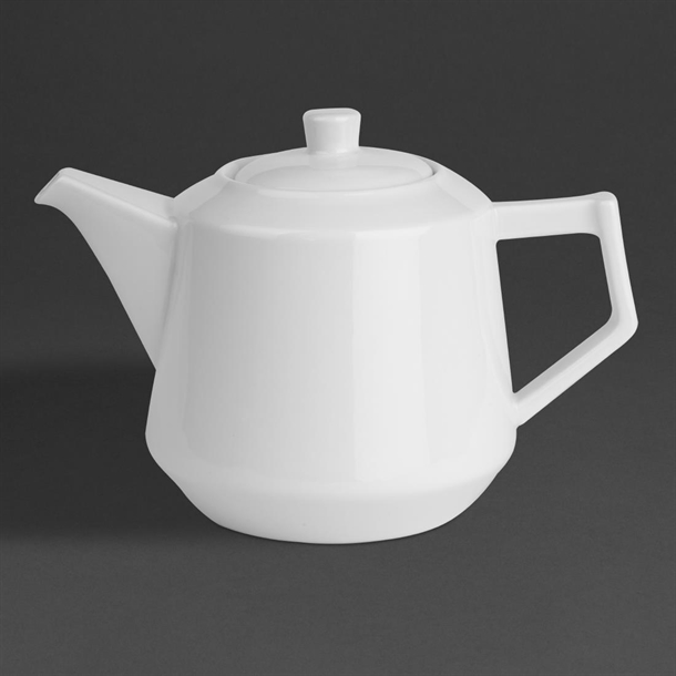 Olympia Whiteware Deco Teapot 820ml (2 Pack) Olympia Whiteware Deco Teapot 820ml (2 Pack)